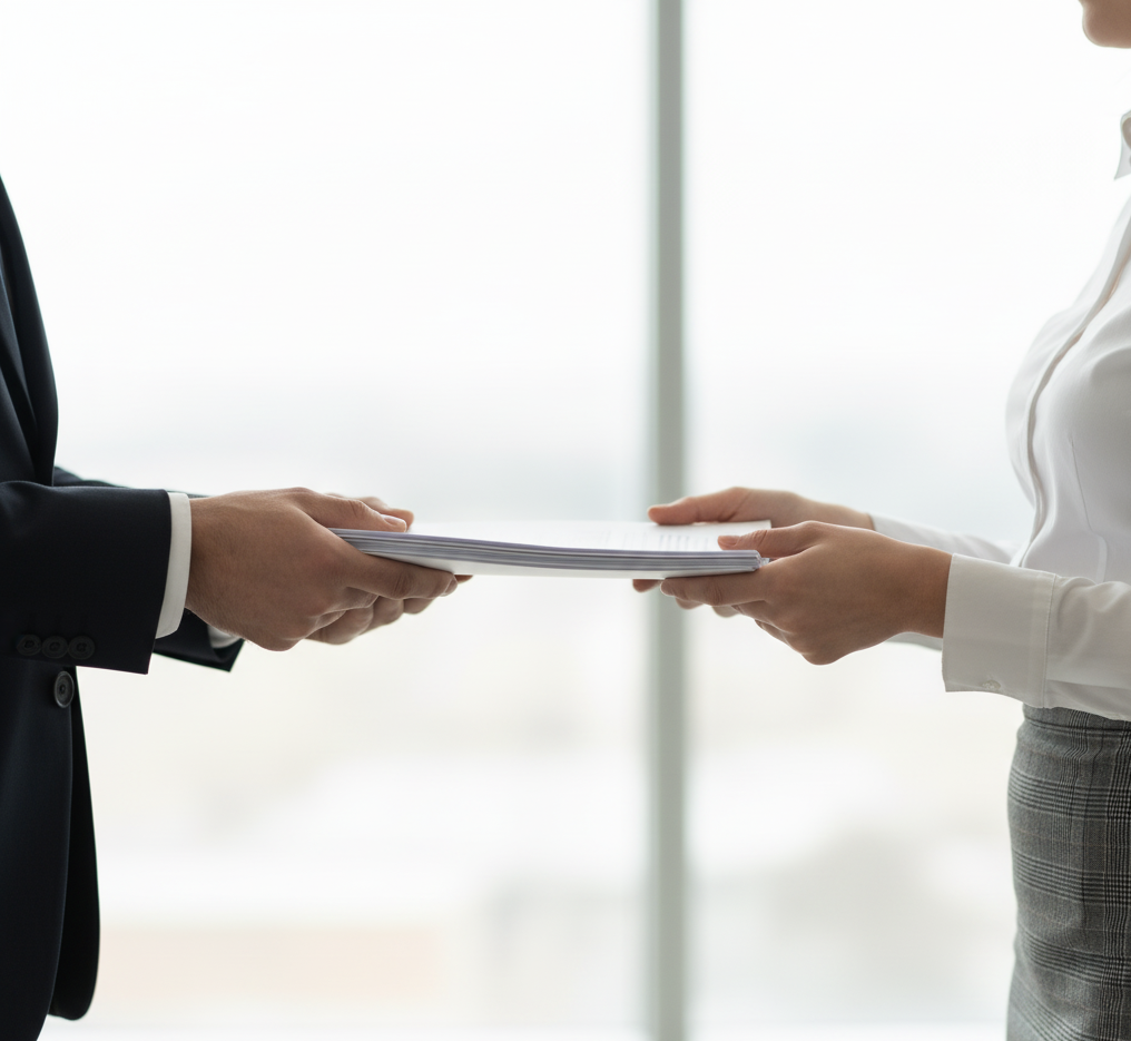 A discreet consultation in a private suite, emphasizing trust and confidentiality.