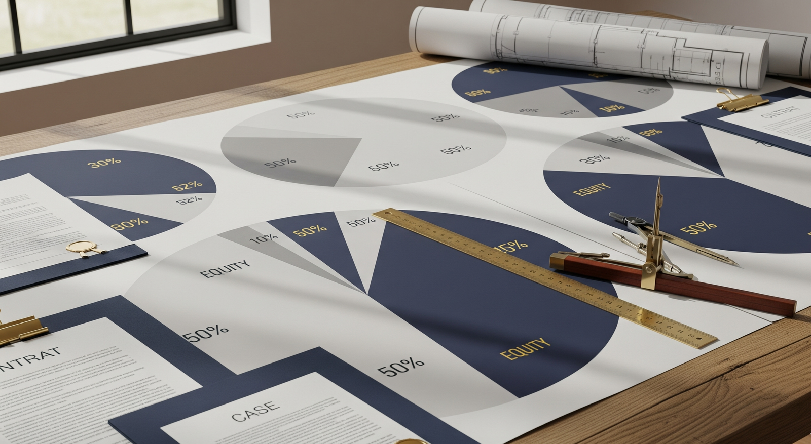 A diverse team of founders collaborating around a table, showing unity and alignment.