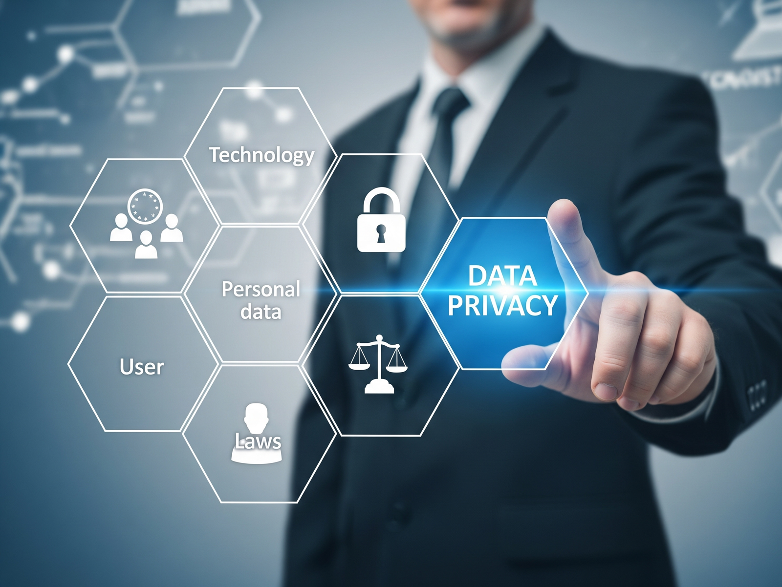 Cybersecurity and people leaders reviewing secure collaboration dashboards in a contemporary war room.